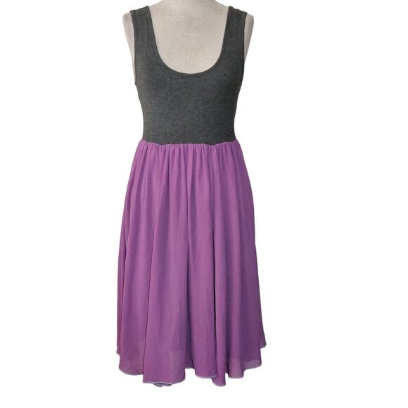 Matilda Jane Grey and Purple Sleeveless Dress Size XS - Picture 1 of 4